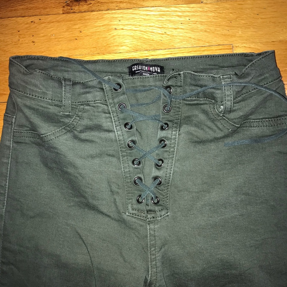 Olive Green Fashionnova Jeans